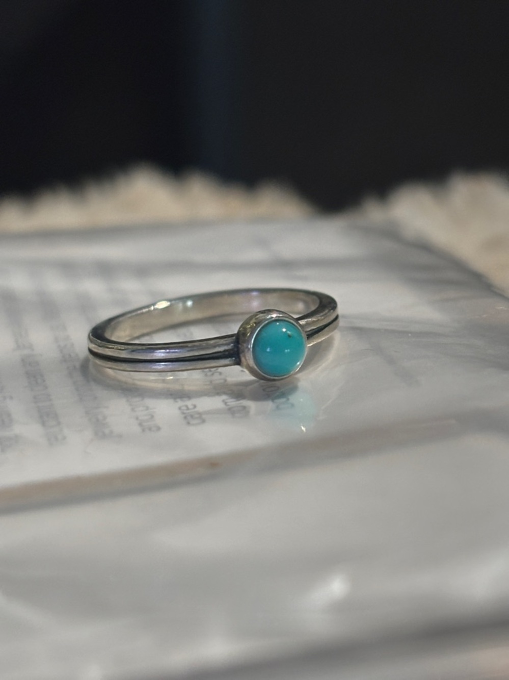 James Avery Sterling Silver Ring with Turquoise Cabochon - Picture 3 of 3